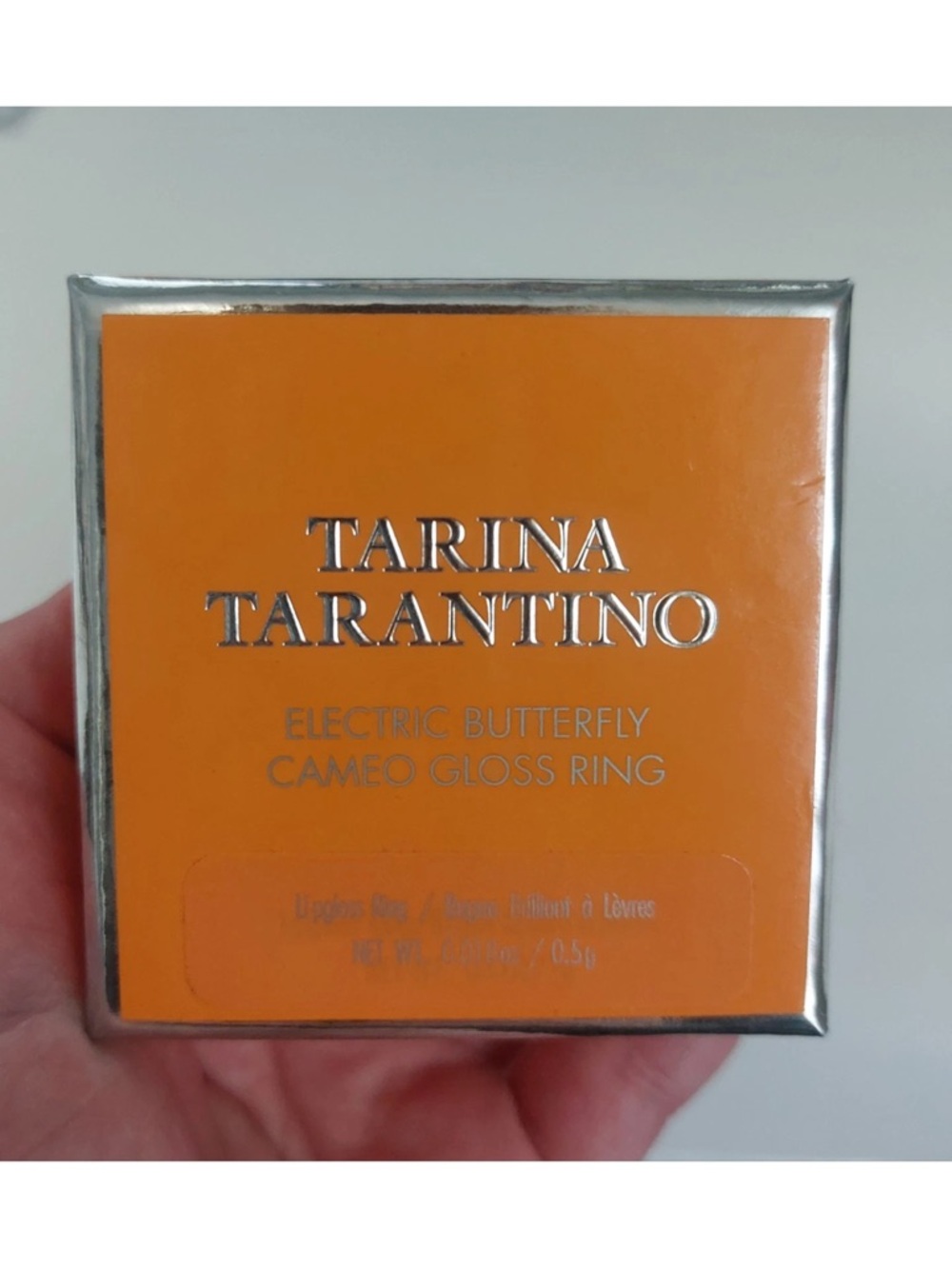 Tarina Tarantino Orange Framed Butterfly lipgloss ring. Small. Size 6??? - Picture 4 of 4